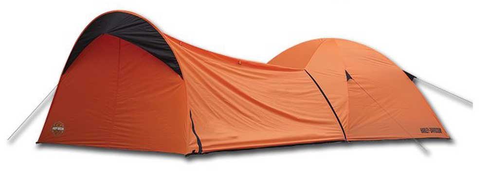 Harley-Davidson Dome Tent W/Vestibule Motorcycle Storage, Orange Hdl-10010A