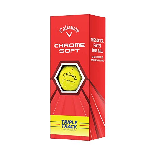 2020 Callaway Chrome Soft Golf Balls (Triple Track Yellow)