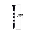 Zivisk Wooden Golf Tees 2-3/4 Inch 100 Count, 2.75'' Long Golf Wood Bamboo Tees(Black,70Mm)