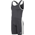 ASICS Men's T-back Performance Wrestling Singlet, Steel Grey/White, XX-Large