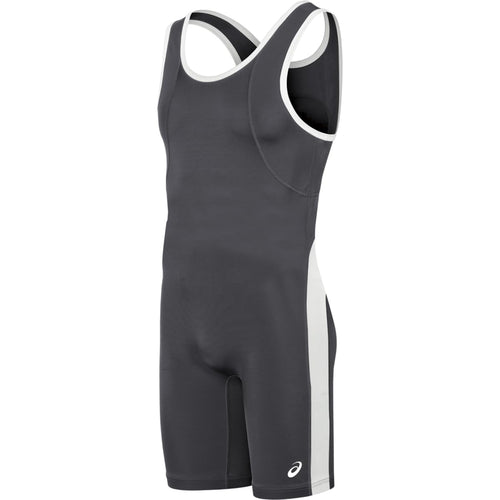 ASICS Men's T-back Performance Wrestling Singlet, Steel Grey/White, XX-Large