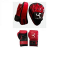 Le Buckle Boxing Gloves And Curved Focus Pads Set For Boxing Training, Kickboxing, Mma, Muay Thai And Workout Exercises (Black &