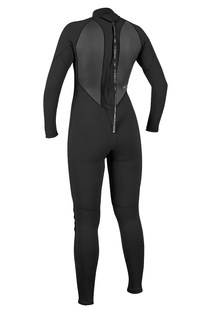 O'Neill Women'S Reactor-2 3/2Mm Back Zip Full Wetsuit, Black/Black, 8T