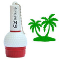 Promarking Ezballstamp Golf Ball Stamp Marker (Green Palm Trees)