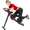 Gikpal Ab Workout Equipment - Ab Machine Abdominal Exercise Equipment For Home Gym, Foldable Ab Crunch Waist Trainer For Stomach