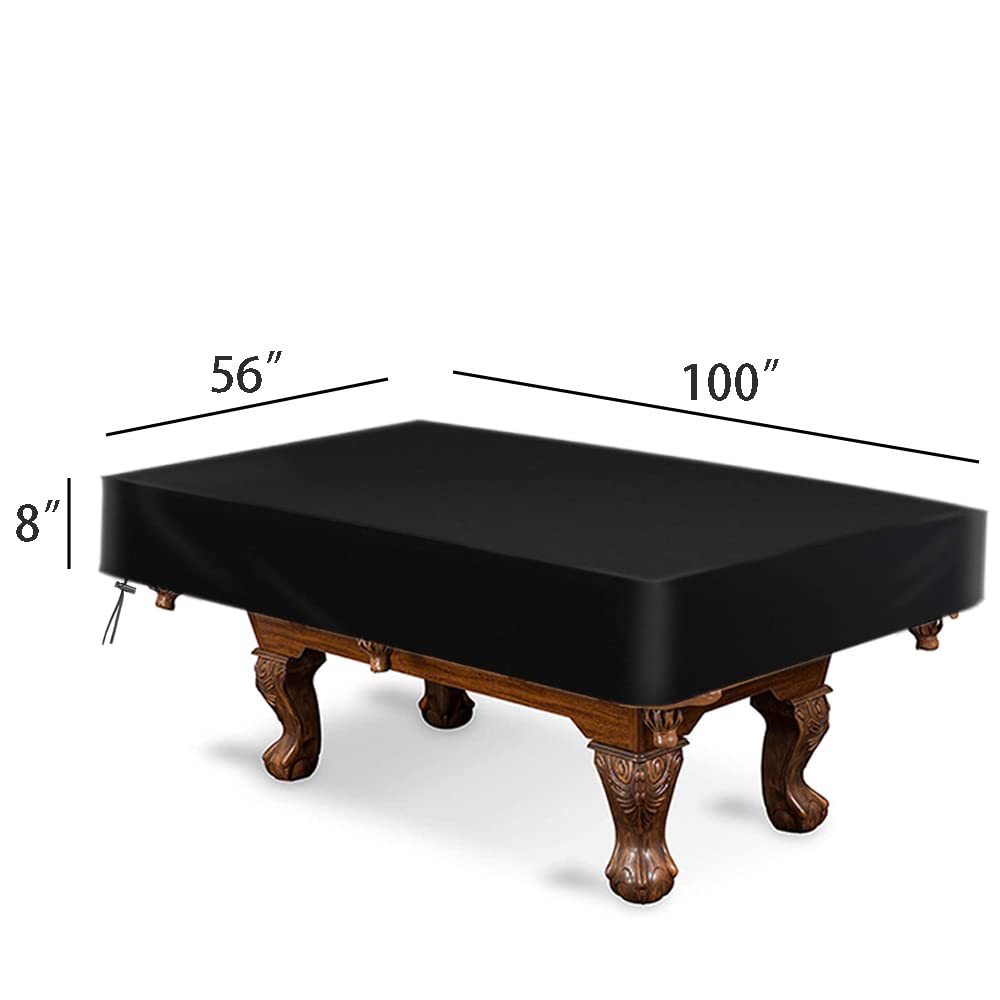 Amberr Billiard Pool Table Cover,Waterproof Cover For Pool Table Snooker Billiard Table 7/8/9 Foot Fitted (9 Foot:112X62X8In)