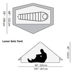 Six Moon Designs Lunar Solo Gray 1 Person Ultralight Tent. 26 Oz. Backpacking Tent. 100% Silicone Coated Polyester Material For