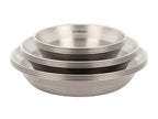 Tableware Set - Ultralight, Stainless Steel Camping Cookware Set - Durable Kitchenware Set With Plate, Dish, Bowls & Mesh Bag - 