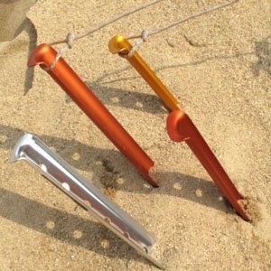 Bluecell 4Pcs Orange Color Aluminum Tent Stakes For Camping In Snow And Sand Tent Boating Hiking Backpacking Picnic Shelter Shad