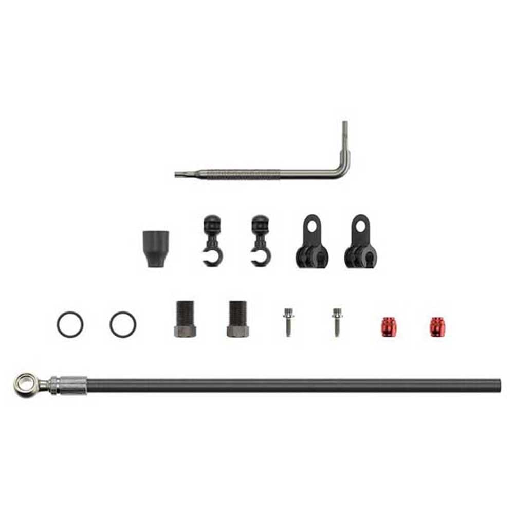 SRAM Disc Brake Hose Kit - 2000mm Black Hydraulic Line with Silver Banjo Fitting for Avid MTB, OE Replacement, Compatible with G