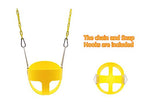 E Everking Everking Heavy Duty High Back Full Bucket Toddler Swing Seat With Coated Swing Chains And Snap Hooks- Swing Set Acces