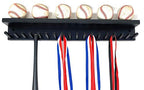 Solid Wood Baseball Mini Size Bat Rack Up To 17 Bats 6 Balls Black Custom Deluxe M17B6