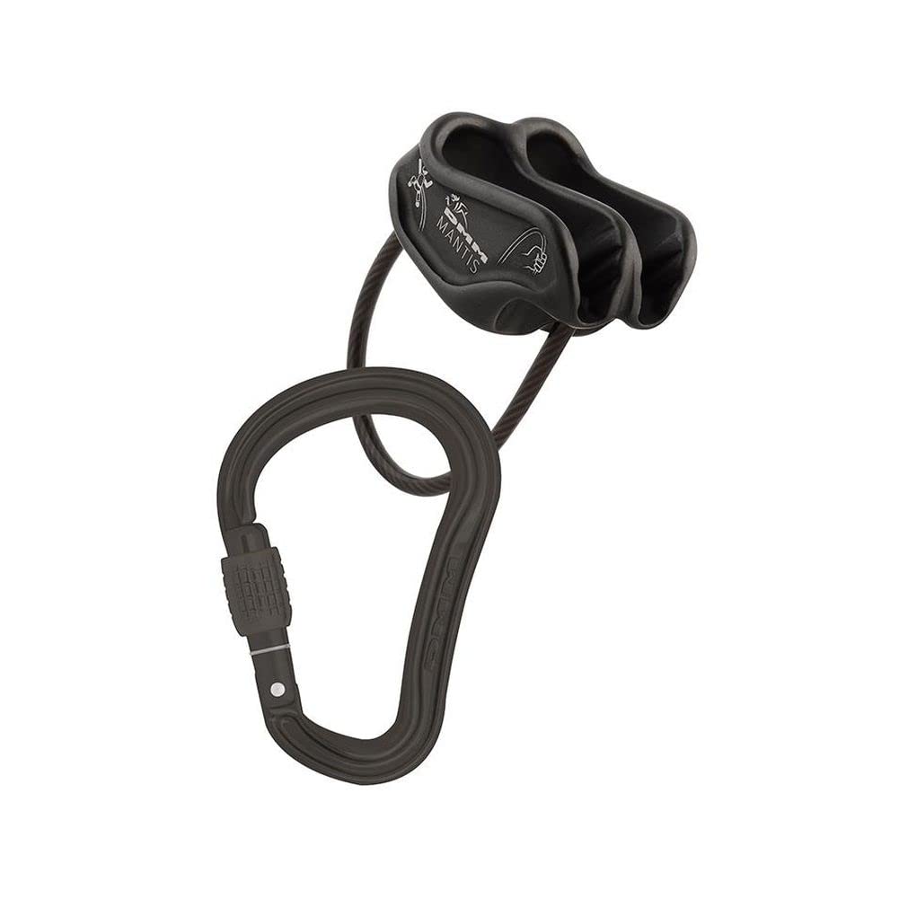 DMM Mantis Belay Device with Shadow HMS Locking Carabiner - Matt Grey