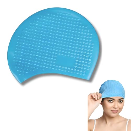 Soldtrue Bubble Swim Cap Waterproof Hair Protection Cap For Long Hair, Comfortable And Flexible For Swimming And Water Sports Wo