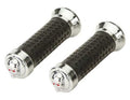 Lowrider Grips Dots Black/Chrome Skull. Bike Grips, Bicycle Grips, Grips, Beach Cruiser Grips, Mountain Bike Grips