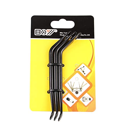Zuoyou 3Pcs Bike Tire Levers, High Strength Carbon Steel Bike Spoon Levers Bicycle Repair Tool Kit
