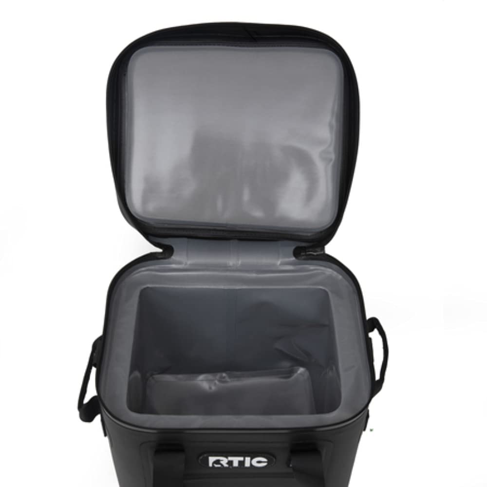 Rtic Soft Cooler 12, Insulated Bag, Leak Proof Zipper, Keeps Ice Cold For Days (Black)