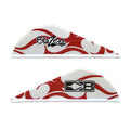 Bohning True Color Blazer Vane, 2    Hunting, 3D, Vane, Red & White Flame, 100Pk