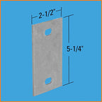 Dock Edge Stationary Dock Washer Plate, 5-1/4'' X 2-1/2''