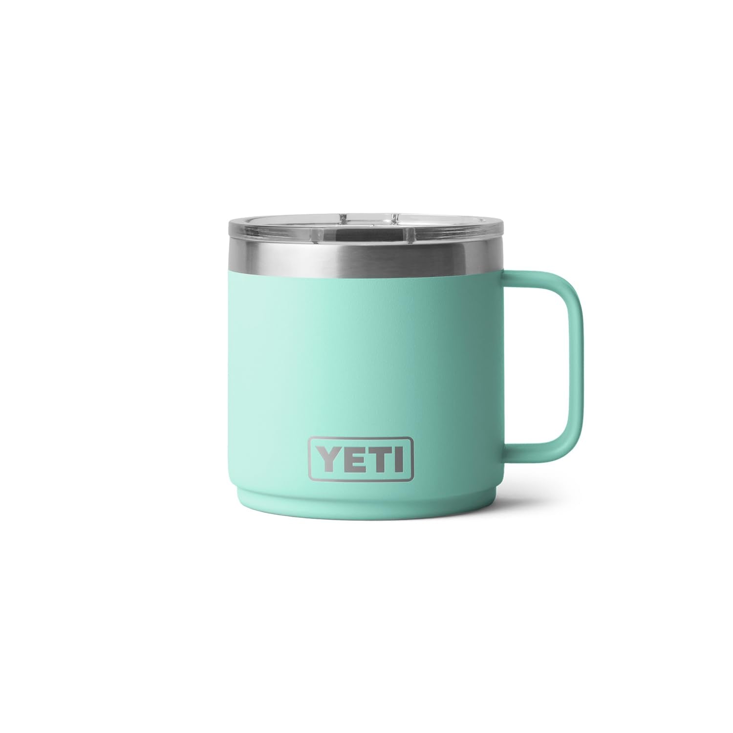 Yeti Rambler 14 Oz Stackable Mug, Vacuum Insulated, Stainless Steel With Magslider Lid, Seafoam