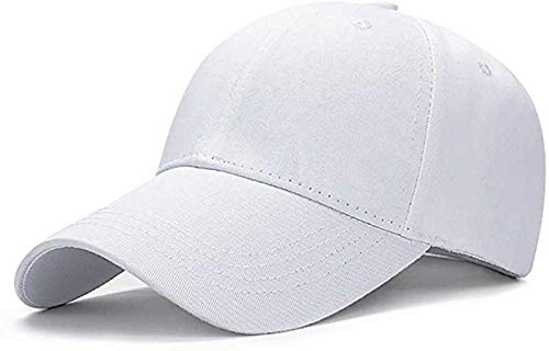 Bezal Men Cotton Plain White Baseball Cap Free Size