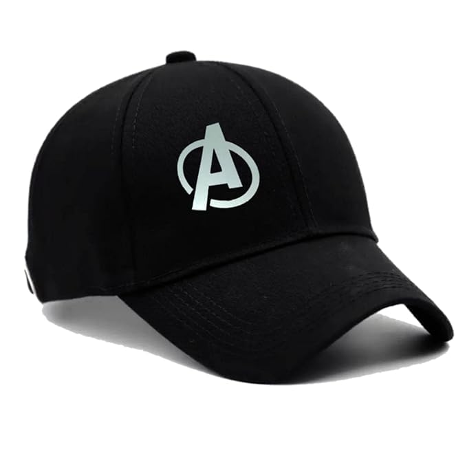 Goodfriends Avengers Baseball Cap, Black, Adjustable Metal Buckle