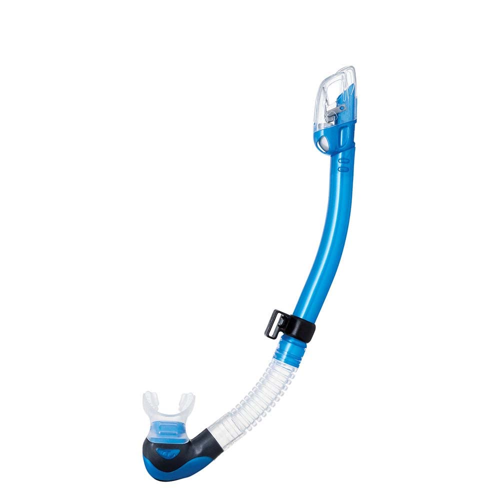 Tusa Sp-0101 Hyperdry Elite Ii Scuba Diving Snorkel, Fishtail Blue
