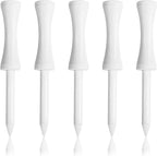 Zivisk Bamboo Golf Tees 3-1/4 Inch 100 Count Wooden Tall Step Down Castle Tees Golf (White,83Mm)