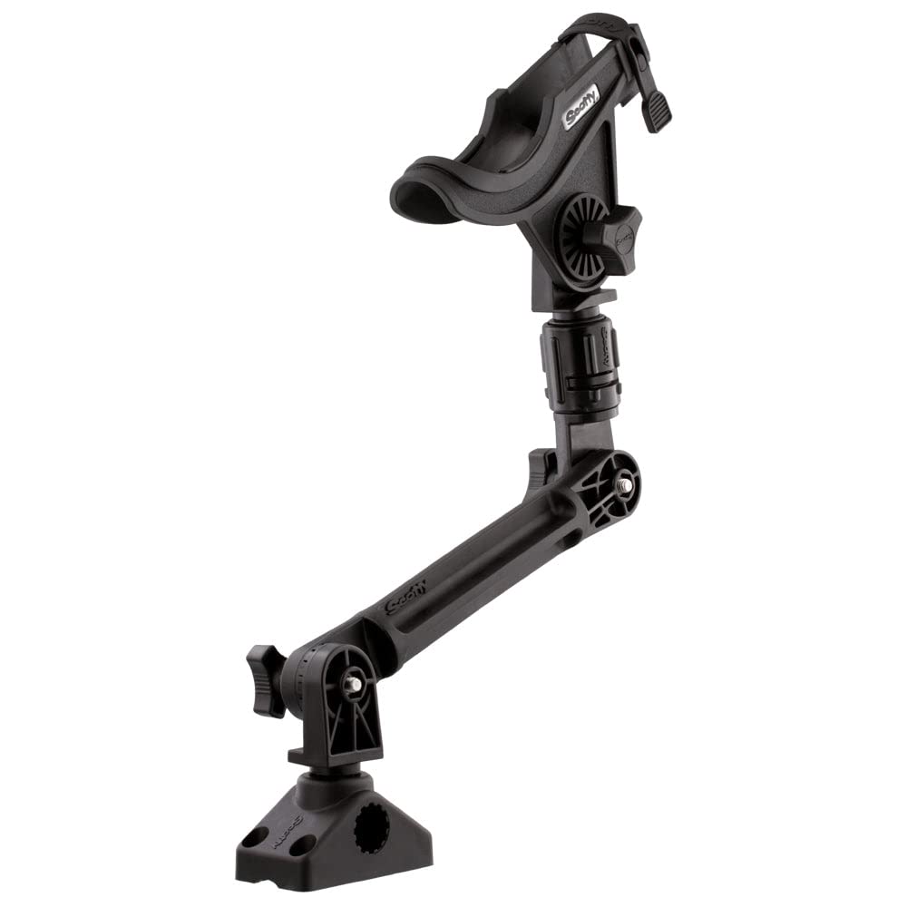 Scotty 0388-Bk Gear-Head Mount Kit Baitcaster Rod Hldr W/0429& W/ 0241L,Blk
