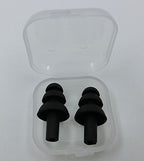 6Pairs Soft Silicone Earplus Swimmers Flexible Ear Plugs For Swimming Sleeping With Earplug Case (Black)