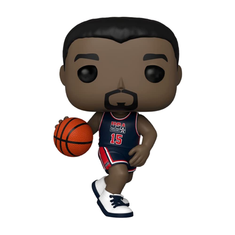Funko Pop! Jumbo: USA Basketball - Magic Johnson (1992 Team USA Navy Uni) (Special Edition) #125 Vinyl Figure (10), Blue