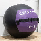 Valor Fitness Wall Balls - Weighted Medicine Workout Ball For Exercise Balance And Strength Training- Home Gym Equipment - 12 Lb