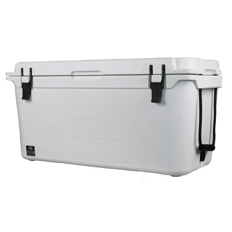 Bison Coolers Large 75 Quart White Cooler  Made In The Usa
