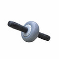 CLOVRIX Compact Ab Wheel Textured Grip Roller Indoor Fitness Equipment Gray, Standard Handle | Abdominal Exercisers & Gear Runni