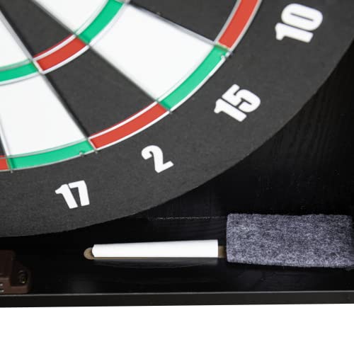 Dmi Sports Recreational Dartboard Cabinet Set - Includes Dartboard, Two Dart Sets, And Traditional Chalk Scoring