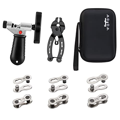 Wotow Bike Chain Repair Tool Kit Set, Cycling Bicycle Chain Breaker Splitter Cutter & Wear Indicator Checker & Master Link Plier