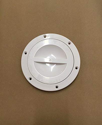 Automotive Authority 5'' Round Access Hatch Cover Deck Plate For Rv Marine Boat (White)