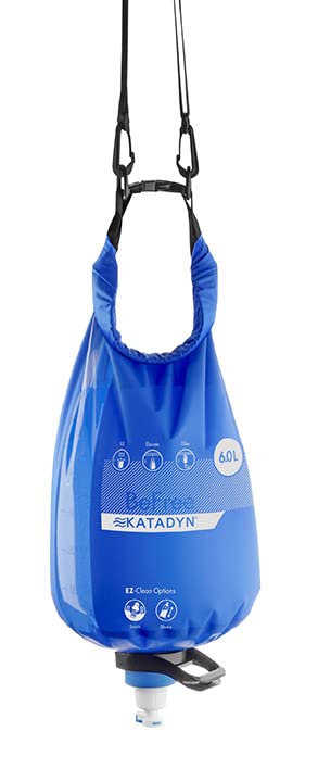 Katadyn Gravity Befree 6L Water Microfilter, Camping, Backpacking, Emergency Preparedness, Blue