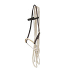 Mustang Breaking Hackamore Bridle For Horse  Durable Horse Bitless Bridle With 7/16'' Rope Noseband, 3/4'' Headstall & Flat Brai