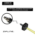 Ski Poles Graphite Carbon Composite - Zipline Lollipop U.S. Ski Team Official Supplier (Lemon, 44'' In./112 Cm)