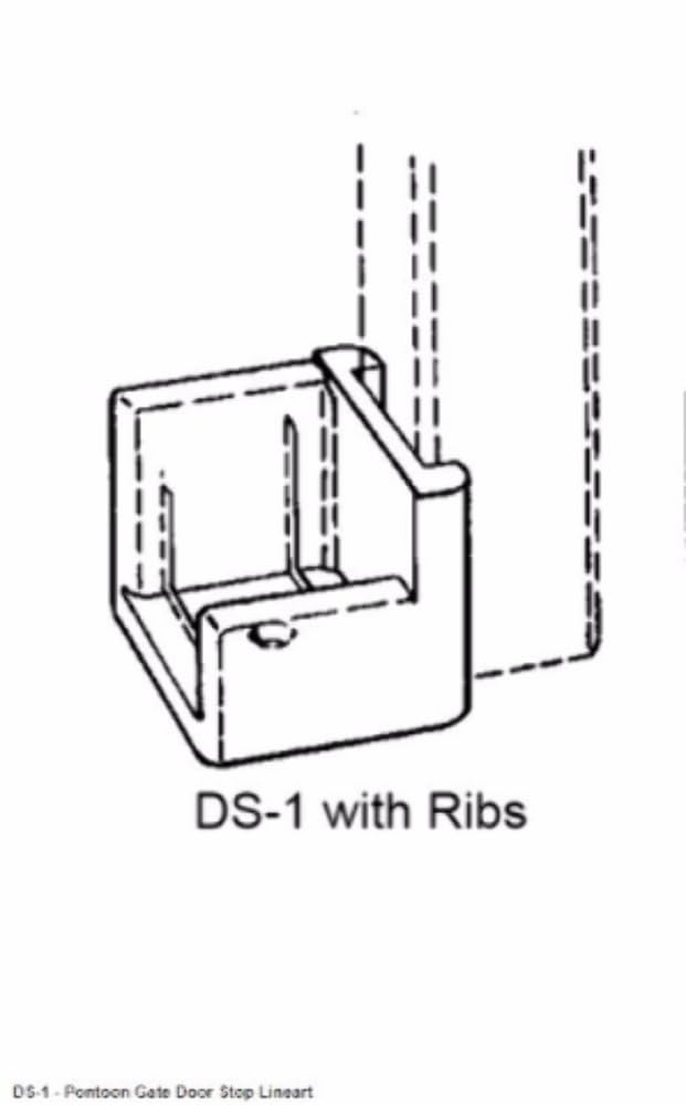 T-H Marine Ds-1R-Dp Pontoon Door Stop - Right Hinge,Gray