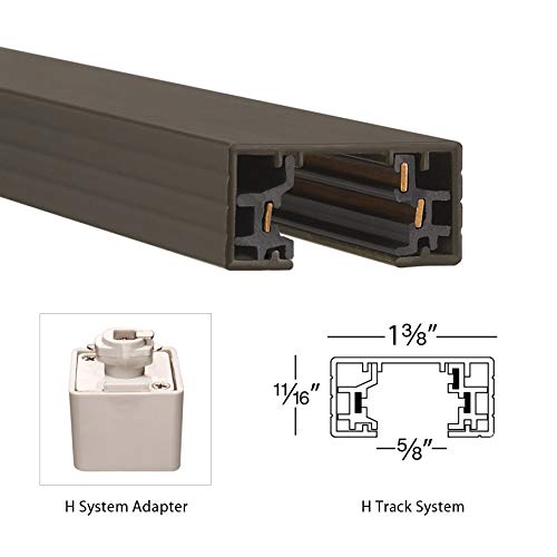 Wac Lighting, H Track Floating Canopy Connector In Dark Bronze