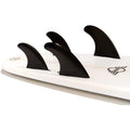 Dorsal Surfboard Fins Quad 4 Set Future Compatible Black Medium Glass Filled Nylon With Flexcore