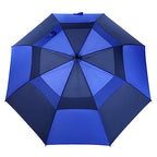 Mrtlloa 72 Inch Automatic Open Navy Blue/Sapphire Golf Umbrella, Extra Large Oversize Double Canopy Vented Windproof Waterproof 