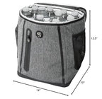 Geckobrands Opticool Backpack Cooler - Holds Up To 36 Cans Or 18 Bottles, (Everyday Grey), 3 Pockets, Easy Access Lid