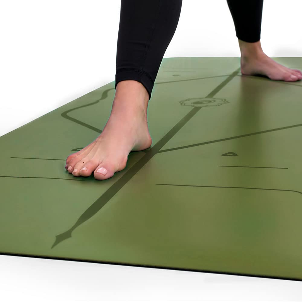 Liforme Travel Yoga Mat - Free Yoga Bag, Patented Alignment System, Warrior-Like Grip, Non-Slip, Eco-Friendly And Biodegradable,