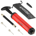 Sportbit Ball Pump With 3 Needles, Nozzle, Extension Hose, Pouch - Great Air Pump For Exercise Sport Balls - Football & Soccer,