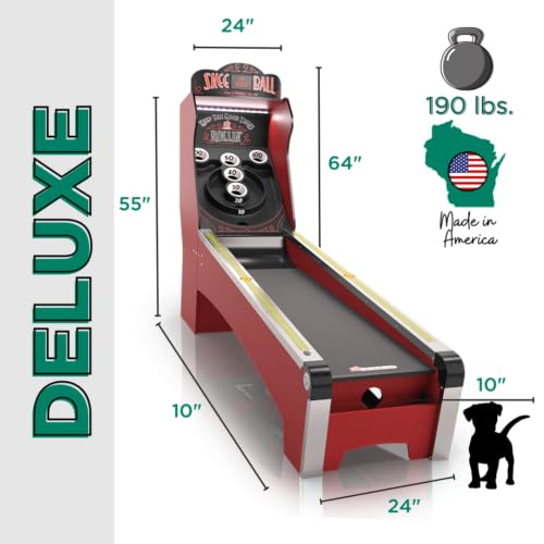 Skee-Ball Arcade Table Machine Game For Home Basement Recreation Room - Deluxe Nostalgic Classic Family Fun Of Roll And Score -