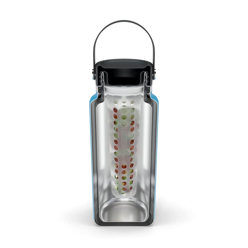 Flavorfuze Pod - Fruit Infuser Insert With Two Lids, Compatible With Hydro Flask, Iron Flask, Takeya, Thermoflask And Similar Wi