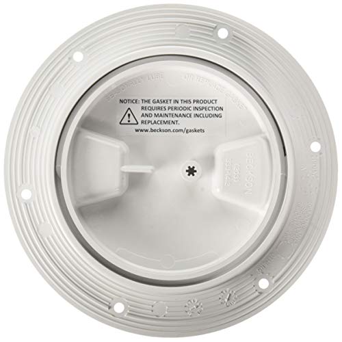 Beckson Dp40-W Screw-Out Deck Plate, 1 Pack, White